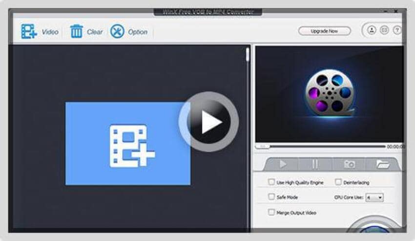 WinX Free VOB to MP4 Converter